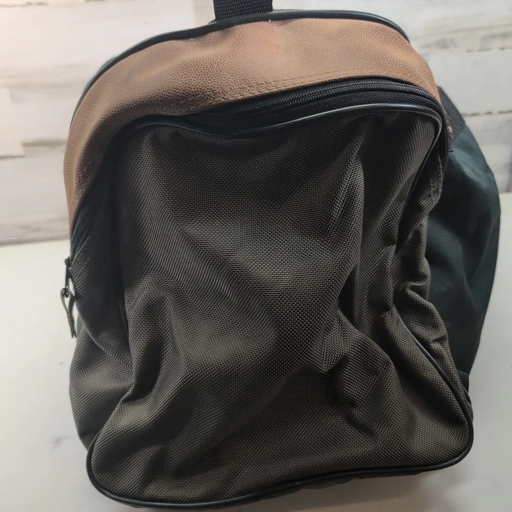 Vintage JEEP Duffle/Travel/Gym Bag 90's‎ Green Canvas Brown Leather Corners EXC